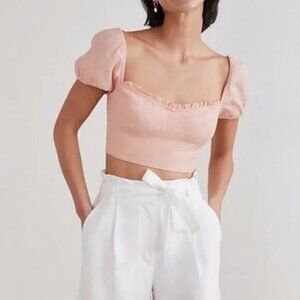 Aritzia Wilfred Wander Linen Blouse Size Large